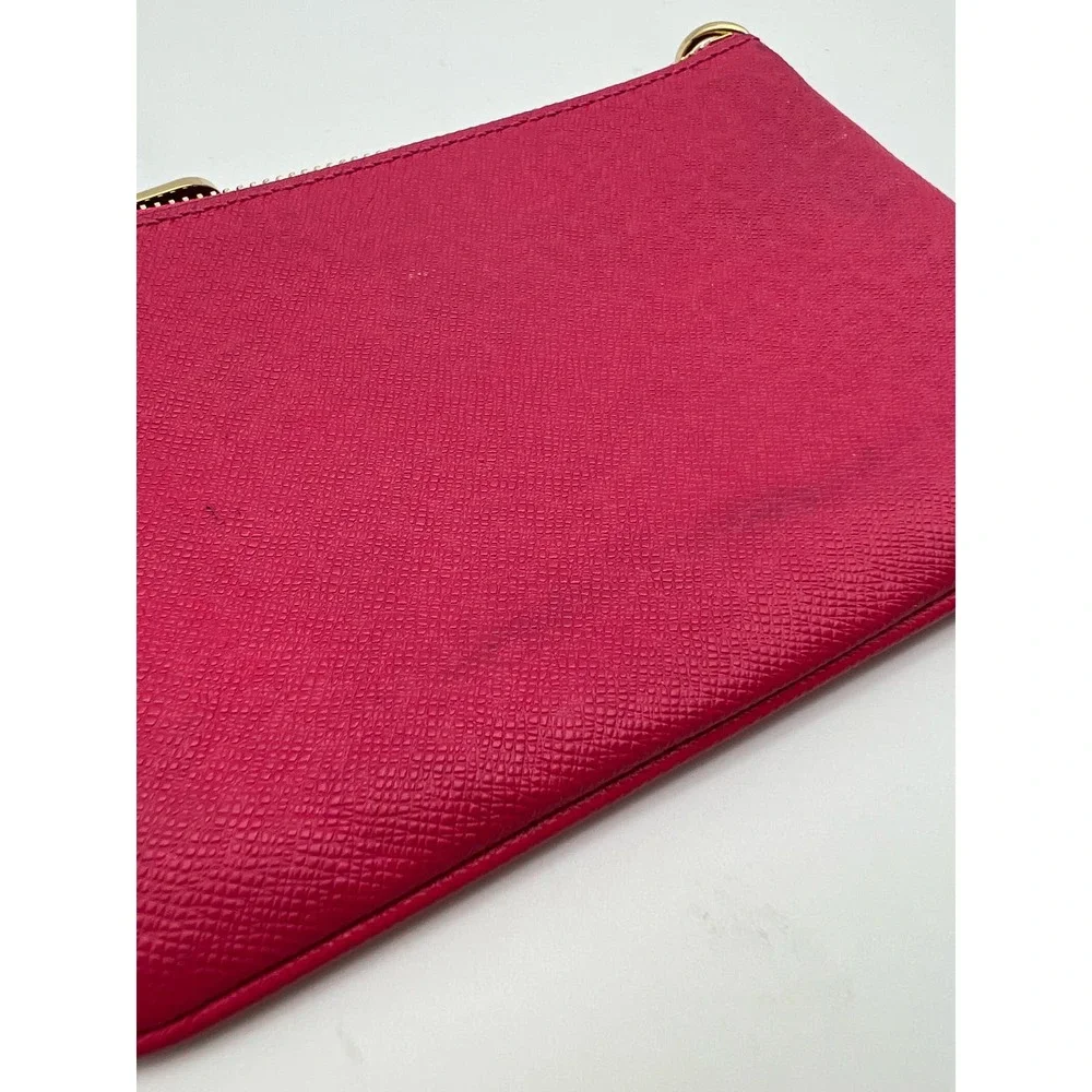 Michael Kors Hot Pink Wristlet with Zip Closure Colorful Preppy Designer - Picture 8 of 11
